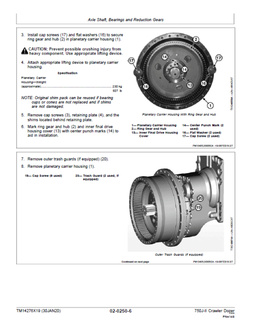 John Deere 750J-II Crawler Dozer Technical Manual (SN. from D000001 - D306890) - Image 4