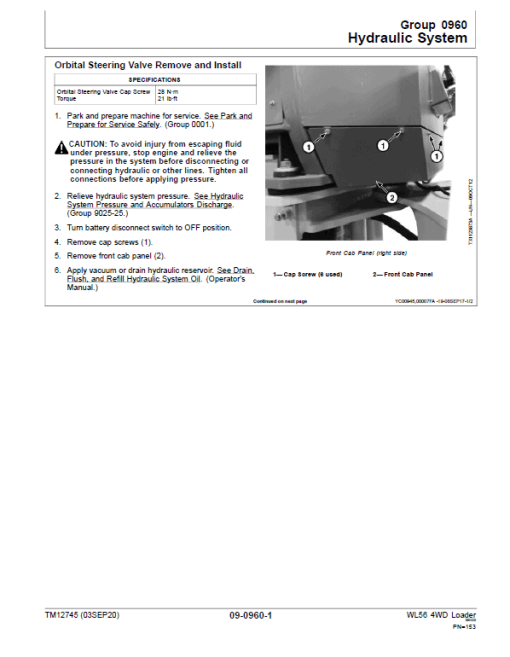 John Deere WL56 4WD Loader Manual ( S.N C000010- C000508 & D000326 - D000508) - Image 4