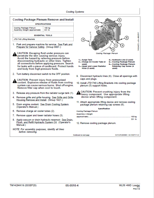 John Deere WL56 4WD Loader Repair Technical Manual (S.N after D000509 - ) - Image 4