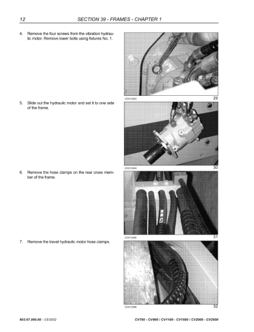 New Holland CV700, CV900, CV1100 Compactor Service Manual - Image 4