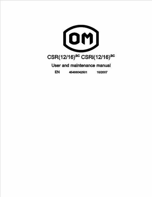 OM Pimespo TSR20, TSR30, TSR31, CSR Workshop Repair Manual - Image 3