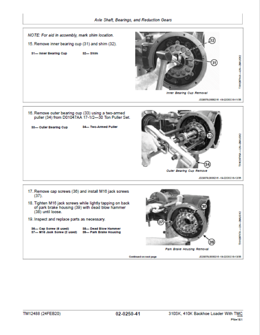 John Deere 310SK, 410K Backhoe Loader (TMC) Repair Technical Manual (S.N after E219607 - ) - Image 4