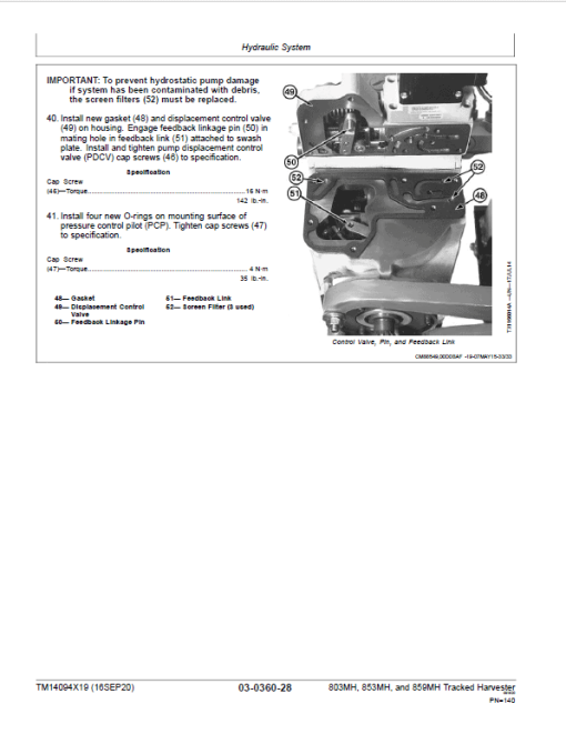 John Deere 803MH, 853MH, 859MH Harvester Closed-Loop Repair Manual (S.N F293917 - & L343913 -) - Image 4