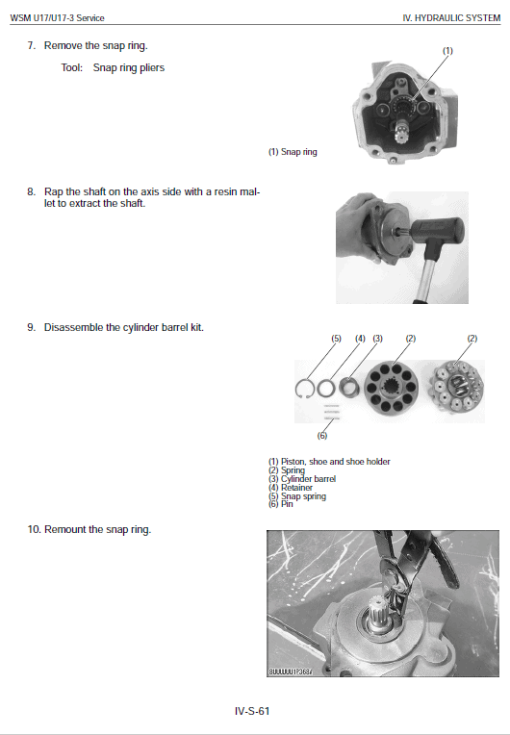 Kubota U17, U17-3 Excavator Workshop Service Manual - Image 4