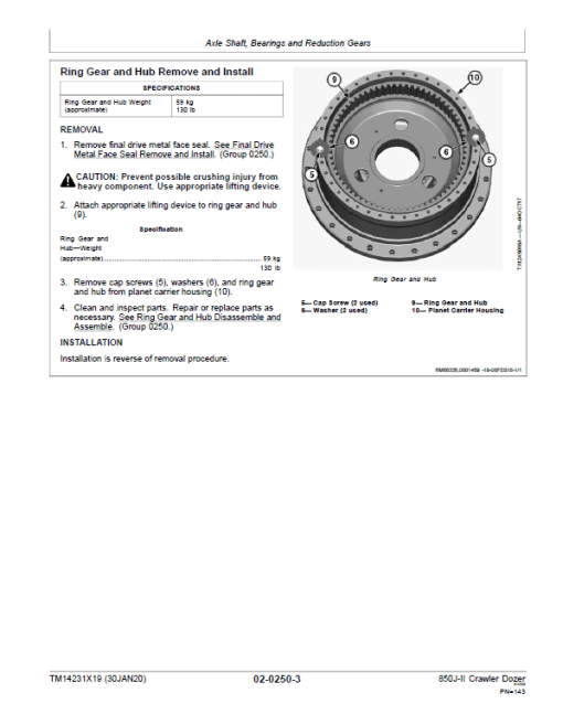 John Deere 850J-II Crawler Dozer Technical Manual (SN. from D306725 - D323043) - Image 4