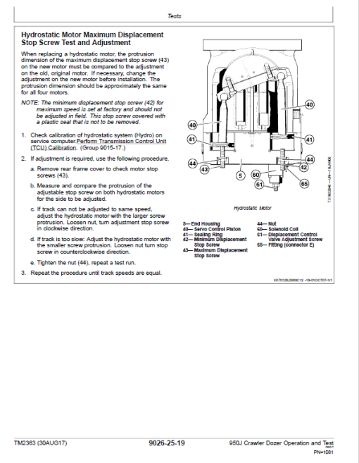 John Deere 950J Crawler Dozer Technical Manual (TM2363 and TM2364) - Image 3