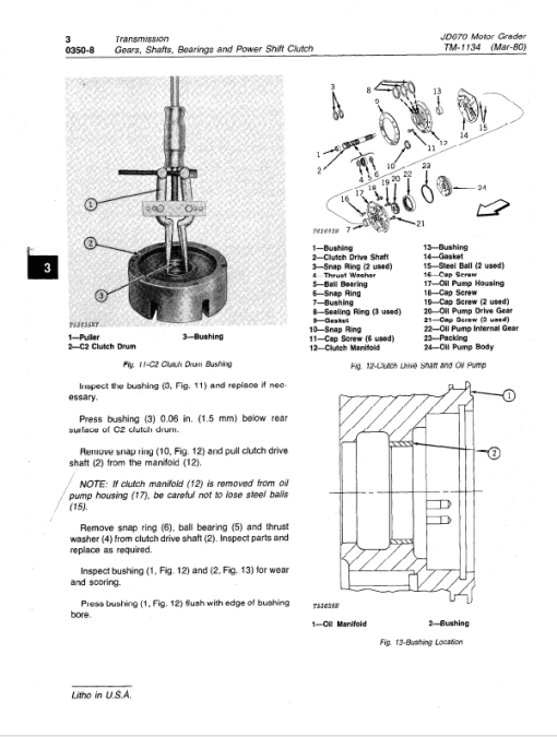 John Deere 670 Motor Grader Repair Technical Manual (TM1134) - Image 5