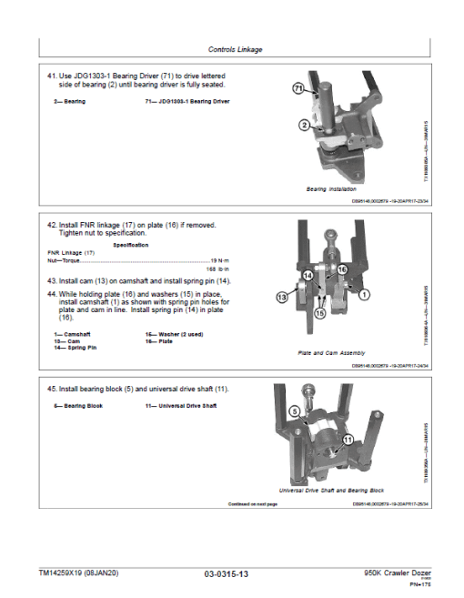 John Deere 950K Crawler Dozer Technical Manual (SN. from C310401 - 338999) - Image 2