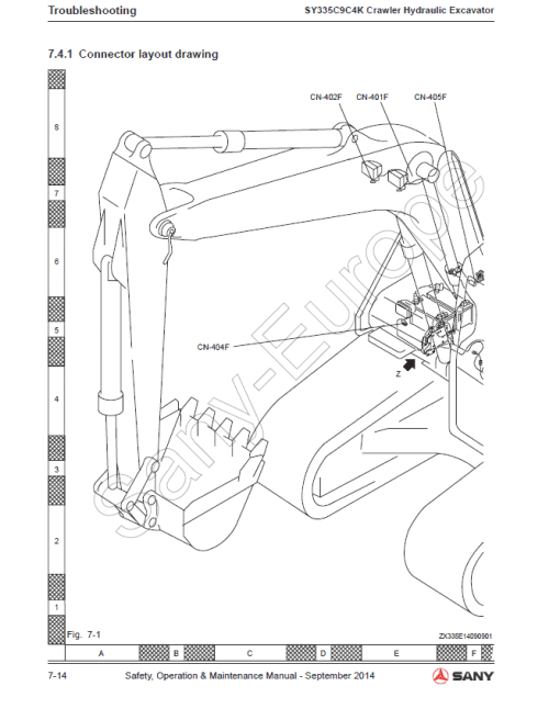 Sany SY335C Hydraulic Excavator Repair Service Manual - Image 4