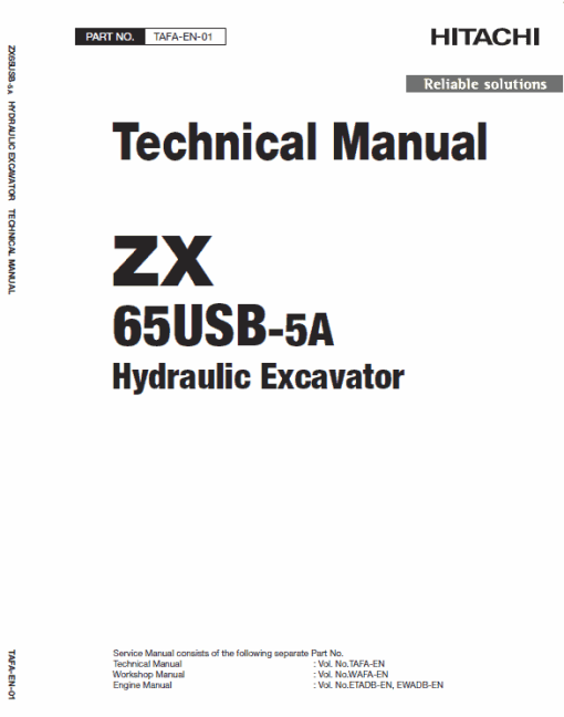 Hitachi ZX65USB-5A Excavator Service Repair Manual - Image 2