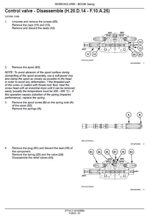 Case CX75SR and CX80 Excavator Service Manual - Image 5