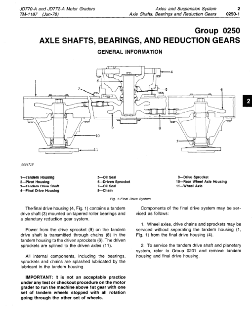 John Deere 770A, 700AH, 772A, 772AH  Motor Grader Technical Manual (TM1361) - Image 5