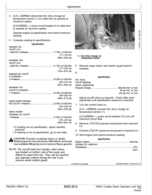 John Deere 1050C Crawler Dozer Technical Manual (TM2300), (TM2210), (TM2225) - Image 4