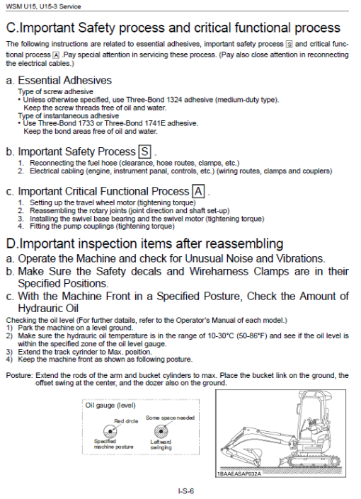 Kubota U15, U15-3 Excavator Workshop Manual - Image 3