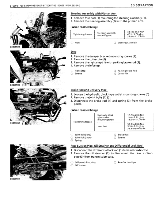 Kubota B1550, B1750, B2150 Tractor Workshop Service Manual - Image 4