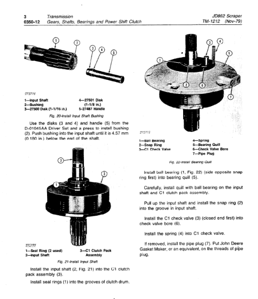 John Deere 862 Scraper Repair Technical Manual (TM1212) - Image 5