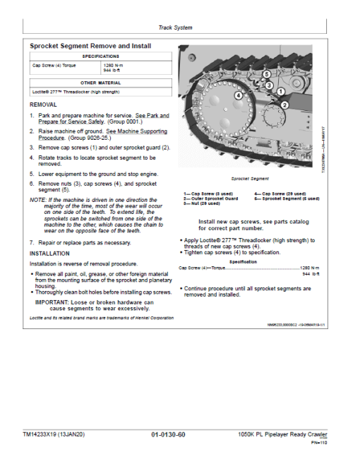 John Deere 1050K PL Pipelayer Crawler Dozer Technical Manual (SN. F310922 - F318801) - Image 4