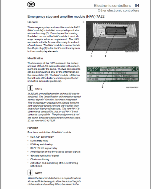 OM Pimespo XNA ac - Generation 1.2 80v Side Loader Workshop Repair Manual - Image 3