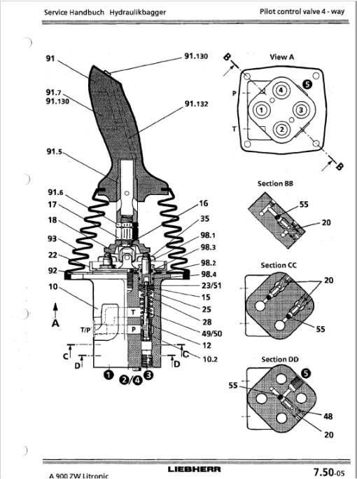 Liebherr A900 ZW and A900 Litronic Excavator Service Manual - Image 4