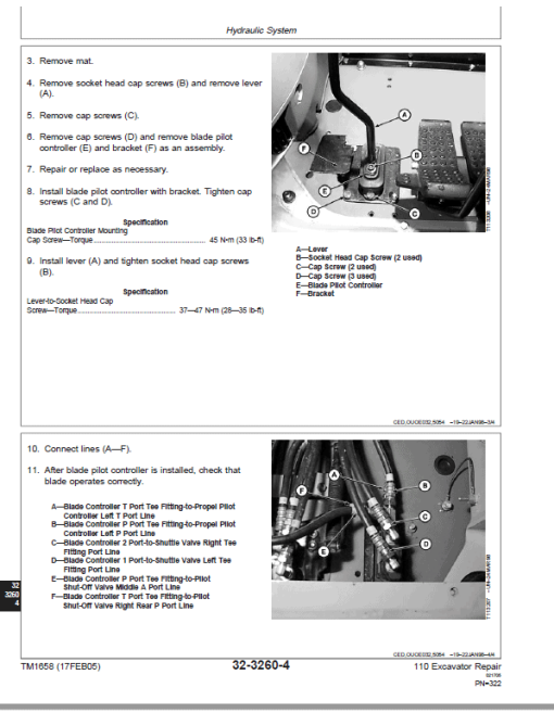 John Deere 110 Excavator Repair Technical Manual - Image 4