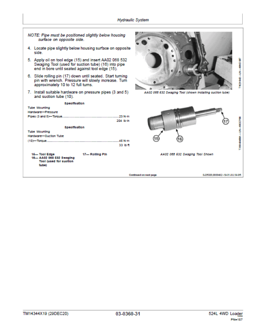 John Deere 524L 4WD Loader Repair Technical Manual (S.N after F693054 - ) - Image 4