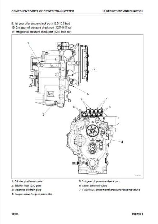 Komatsu WB97S-8 Backhoe Loader Repair Service Manual - Image 4