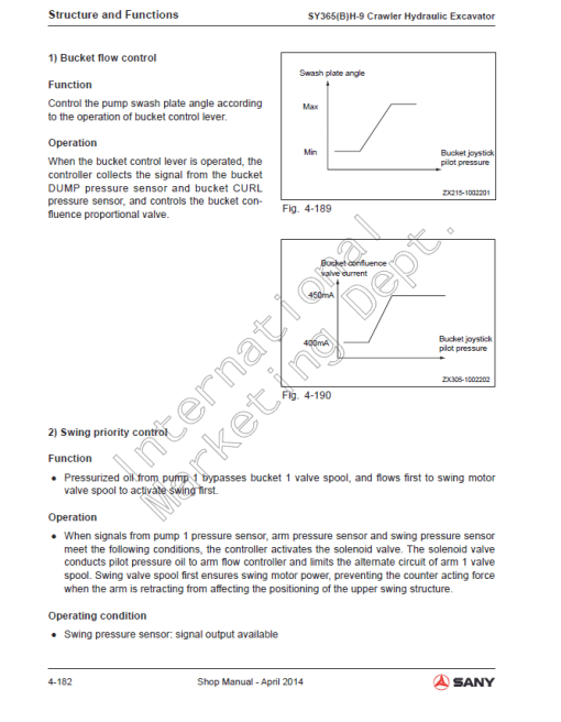 Sany SY365H-9, SY365BH-9 Hydraulic Excavator Repair Service Manual - Image 4