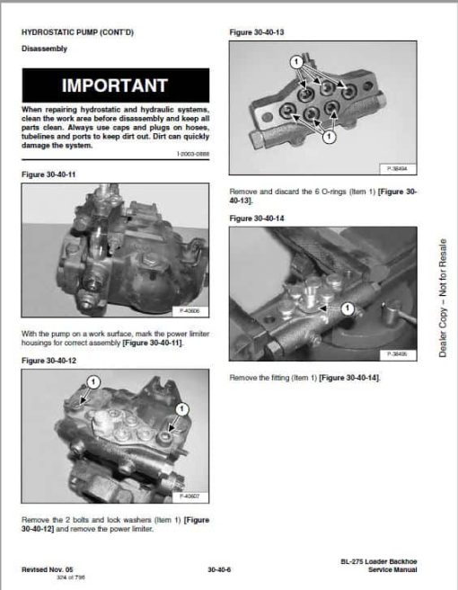 Bobcat BL275 Loader Service Repair Manual - Image 4