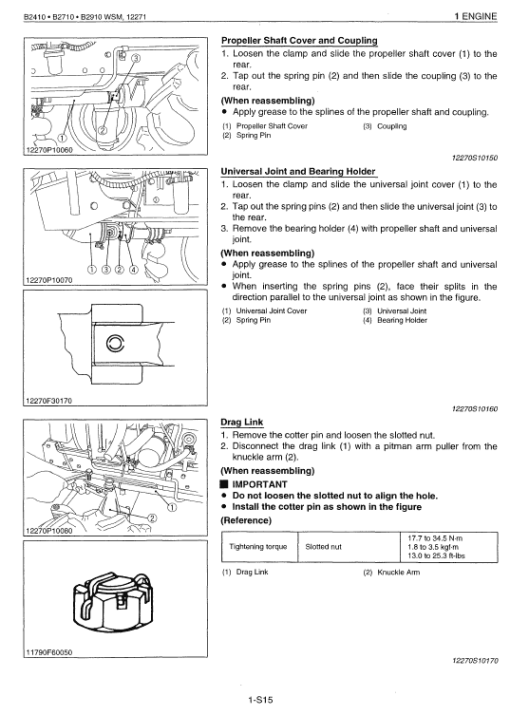 Kubota B2410, B2710, B2910, B7800HSD Tractor Service Manual - Image 5