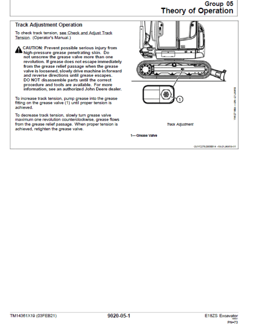 John Deere E18ZS Excavator Repair Technical Manual (SN. D016000 - ) - Image 4