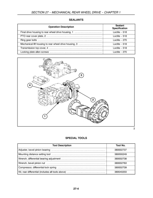 New Holland TT60A, TT75A Tractor Service Manual - Image 4