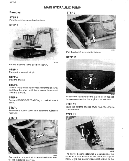 Case 888 Excavator Service Manual - Image 4