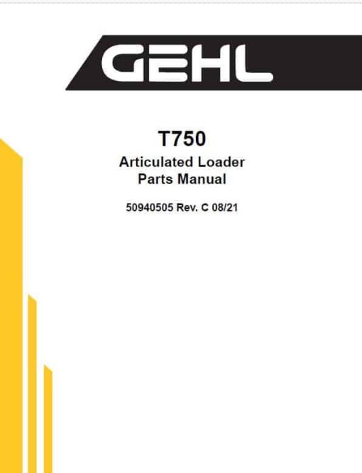 Gehl AL T750 Articulated Loader Repair Service Manual - Image 4