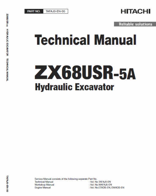 Hitachi ZX68USR-5A Excavator Service Repair Manual - Image 2