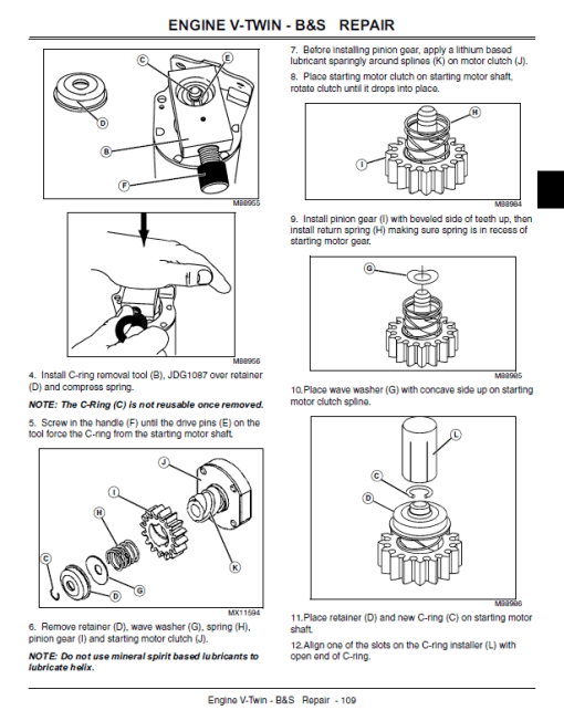 John Deere 100 Series Type 102, 115, 125, 135, 145, 155C, 190C Lawn Tractor Manual - Image 5