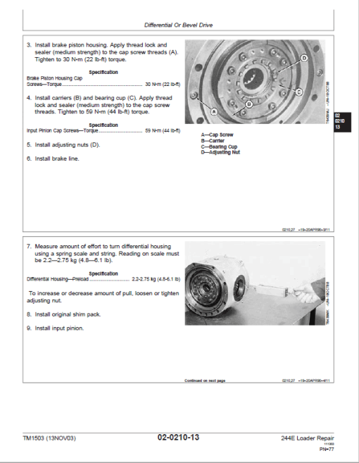 John Deere 244E Loader Repair Technical Manual - Image 4