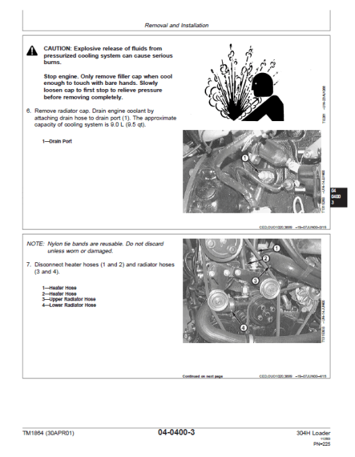 John Deere 304H Loader Repair Technical Manual - Image 4