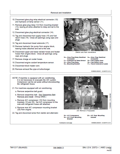 John Deere 304J 4WD Loader Technical Manual (SN. from 23372) - Image 4