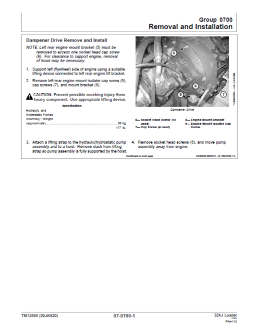 John Deere 324J Loader Repair Technical Manual - Image 3