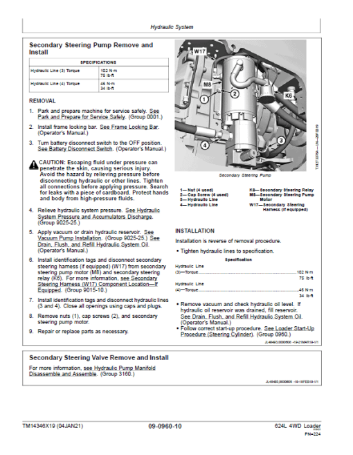 John Deere 624L 4WD Loader Repair Technical Manual (S.N after F693054 - ) - Image 4