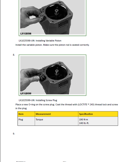 John Deere 1654, 1854, 2054, 2104, 6165J, 6185J, 6205J, 6210J Tractors Technical Manual - Image 5