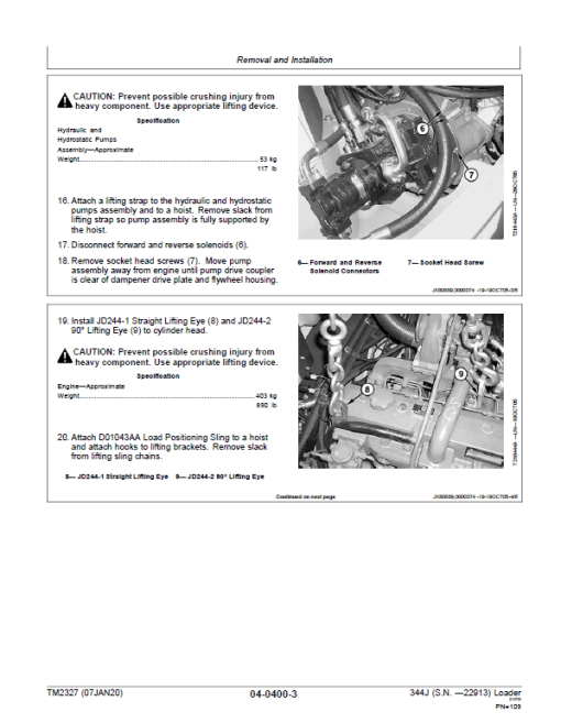 John Deere 344J Loader Repair Technical Manual (SN. before 22913) - Image 4