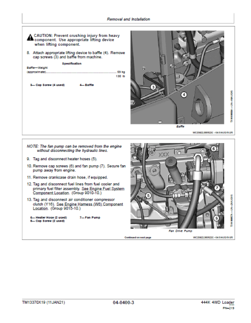 John Deere 444K 4WD Loader Technical Manual (SN. from D670308) - Image 3