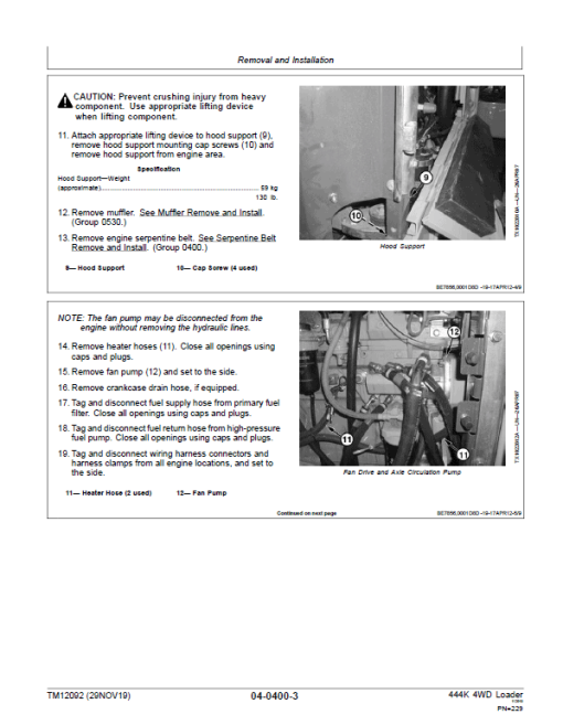 John Deere 444K 4WD Loader Engine 4045HDW54 T3 Technical Manual (SN. 642101 - 670307) - Image 3