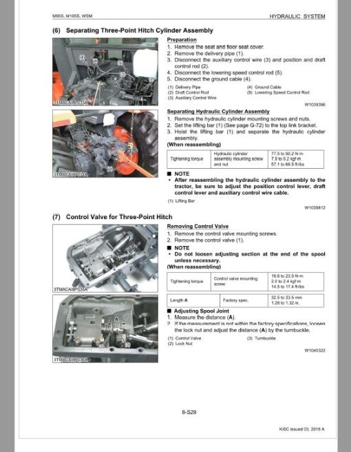 Kubota M95S, M105S Tractor Workshop Service Repair Manual - Image 4