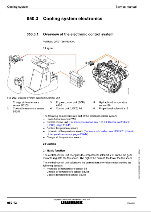 Liebherr L507 Type 1260 Wheel Loader Service Manual - Image 4