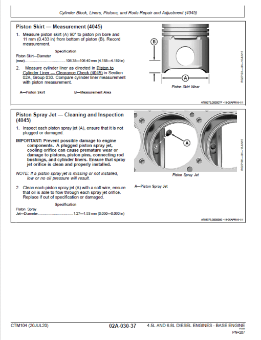 John Deere PowerTech 4.5L & 6.8L Diesel Engines (Base Engine) Repair Technical Manual (CTM104) - Image 4