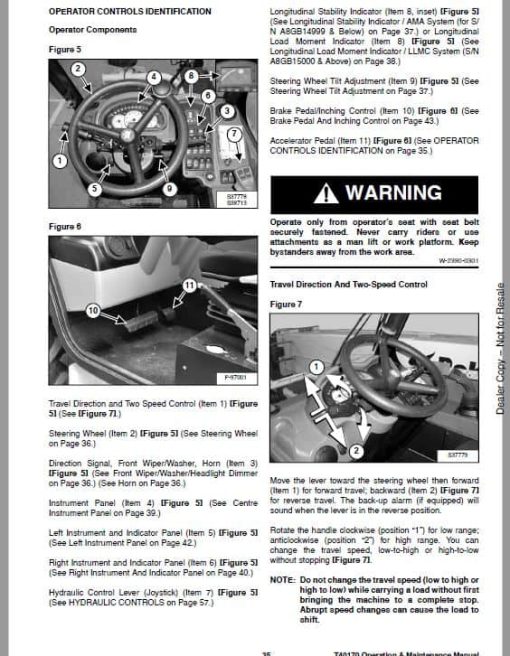 Bobcat T40140, T40170, T40180 Telescopic Handler Service Repair Manual - Image 9