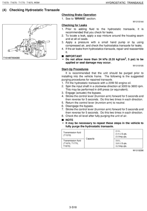 Kubota T1570, T1670, T1770, T1870 Tractor Mower Workshop Service Manual - Image 4