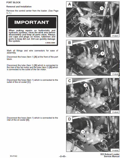 Bobcat 953 Skid-Steer Loader Service Manual - Image 3